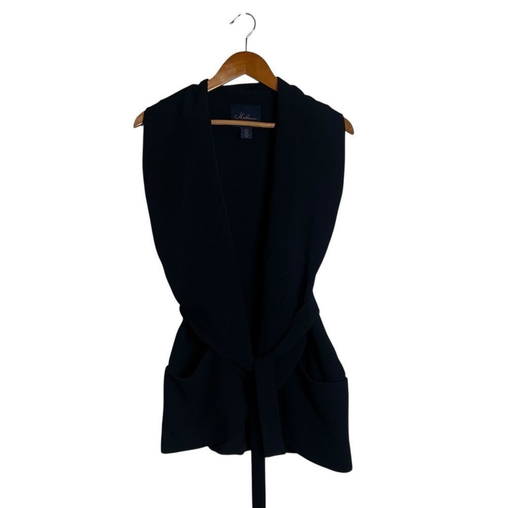 Matteson black tie waist vest. Size small